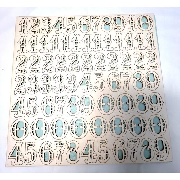 Mintay Chippies Chipboard Decor Elements Numbers Set  MT-CHIP2-D21 - Picture 1 of 4